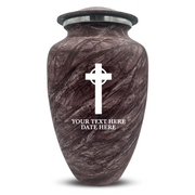 Custom Human Urns - Soft Whisper Collection - Memorial Cross Design - Distressed Finish - 200 Cubic Inch