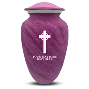 Custom Human Urns - Soft Whisper Collection - Memorial Cross Design - Distressed Finish - 200 Cubic Inch