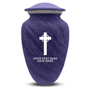 Custom Human Urns - Soft Whisper Collection - Memorial Cross Design - Distressed Finish - 200 Cubic Inch