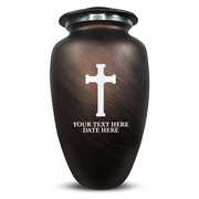 Custom Human Urns - Soft Whisper Collection - Memorial Cross Design - Distressed Finish - 200 Cubic Inch