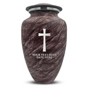 Custom Human Urns - Soft Whisper Collection - Memorial Cross Design - Distressed Finish - 200 Cubic Inch