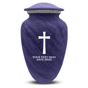 Custom Human Urns - Soft Whisper Collection - Memorial Cross Design - Distressed Finish - 200 Cubic Inch