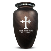 Custom Human Urns - Soft Whisper Collection - Memorial Cross Design - Distressed Finish - 200 Cubic Inch