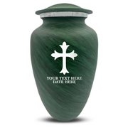 Custom Human Urns - Soft Whisper Collection - Memorial Cross Design - Distressed Finish - 200 Cubic Inch