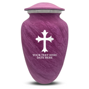 Custom Human Urns - Soft Whisper Collection - Memorial Cross Design - Distressed Finish - 200 Cubic Inch