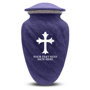 Custom Human Urns - Soft Whisper Collection - Memorial Cross Design - Distressed Finish - 200 Cubic Inch