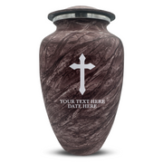 Custom Human Urns - Soft Whisper Collection - Memorial Cross Design - Distressed Finish - 200 Cubic Inch