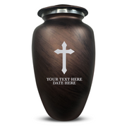 Custom Human Urns - Soft Whisper Collection - Memorial Cross Design - Distressed Finish - 200 Cubic Inch