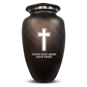 Custom Human Urns - Soft Whisper Collection - Memorial Cross Design - Distressed Finish - 200 Cubic Inch