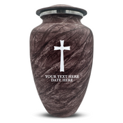 Custom Human Urns - Soft Whisper Collection - Memorial Cross Design - Distressed Finish - 200 Cubic Inch