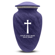 Custom Human Urns - Soft Whisper Collection - Memorial Cross Design - Distressed Finish - 200 Cubic Inch