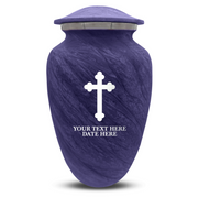 Custom Human Urns - Soft Whisper Collection - Memorial Cross Design - Distressed Finish - 200 Cubic Inch