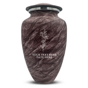 Custom Human Urns - Soft Whisper Collection - Floral Design - Distressed Finish - 200 Cubic Inch