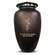 Custom Human Urns - Soft Whisper Collection - Floral Design - Distressed Finish - 200 Cubic Inch