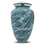 Custom Human Urns - Soft Whisper Collection - Floral Design - Distressed Finish - 200 Cubic Inch