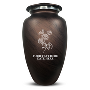 Custom Human Urns - Soft Whisper Collection - Floral Design - Distressed Finish - 200 Cubic Inch