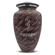 Custom Human Urns - Soft Whisper Collection - Floral Design - Distressed Finish - 200 Cubic Inch