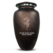 Custom Human Urns - Soft Whisper Collection - Floral Design - Distressed Finish - 200 Cubic Inch