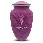 Custom Human Urns - Soft Whisper Collection - Floral Design - Distressed Finish - 200 Cubic Inch