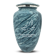 Custom Human Urns - Soft Whisper Collection - Memorial Dove Design - Distressed Finish - 200 Cubic Inch