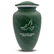 Custom Human Urns - Soft Whisper Collection - Memorial Dove Design - Distressed Finish - 200 Cubic Inch