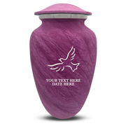 Custom Human Urns - Soft Whisper Collection - Memorial Dove Design - Distressed Finish - 200 Cubic Inch