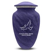 Custom Human Urns - Soft Whisper Collection - Memorial Dove Design - Distressed Finish - 200 Cubic Inch