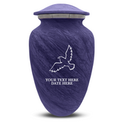 Custom Human Urns - Soft Whisper Collection - Memorial Dove Design - Distressed Finish - 200 Cubic Inch