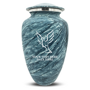 Custom Human Urns - Soft Whisper Collection - Memorial Dove Design - Distressed Finish - 200 Cubic Inch