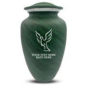 Custom Human Urns - Soft Whisper Collection - Memorial Dove Design - Distressed Finish - 200 Cubic Inch