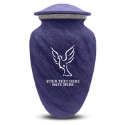 Custom Human Urns - Soft Whisper Collection - Memorial Dove Design - Distressed Finish - 200 Cubic Inch
