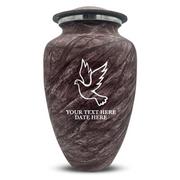 Custom Human Urns - Soft Whisper Collection - Memorial Dove Design - Distressed Finish - 200 Cubic Inch