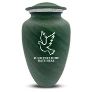 Custom Human Urns - Soft Whisper Collection - Memorial Dove Design - Distressed Finish - 200 Cubic Inch