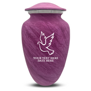 Custom Human Urns - Soft Whisper Collection - Memorial Dove Design - Distressed Finish - 200 Cubic Inch