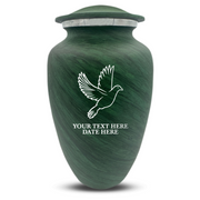 Custom Human Urns - Soft Whisper Collection - Memorial Dove Design - Distressed Finish - 200 Cubic Inch