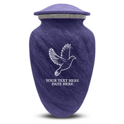 Custom Human Urns - Soft Whisper Collection - Memorial Dove Design - Distressed Finish - 200 Cubic Inch