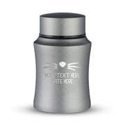 Custom Small Pet Urn for Small Cats - Laser Engraved - Fit up to 10lbs - Powder Coated Stainless Steel Urn