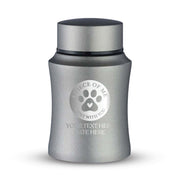 Custom Small Pet Urn for Small Cats - Laser Engraved - Fit up to 10lbs - Powder Coated Stainless Steel Urn