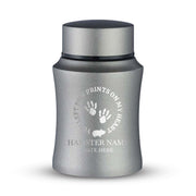 Custom Small Pet Urn for Hamsters - Laser Engraved - Fit up to 10lbs - Powder Coated Stainless Steel Urn