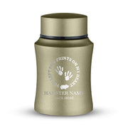Custom Small Pet Urn for Hamsters - Laser Engraved - Fit up to 10lbs - Powder Coated Stainless Steel Urn