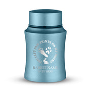Custom Small Pet Urn for Rabbits - Laser Engraved - Fit up to 10lbs - Powder Coated Stainless Steel Urn