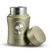 Custom Small Pet Urn for Brids - Laser Engraved - Fit up to 10lbs - Powder Coated Stainless Steel Urn