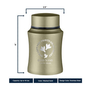 Custom Small Pet Urn for Brids - Laser Engraved - Fit up to 10lbs - Powder Coated Stainless Steel Urn