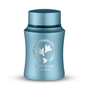 Custom Small Pet Urn for Brids - Laser Engraved - Fit up to 10lbs - Powder Coated Stainless Steel Urn