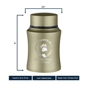 Custom Small Pet Urn for Gerbils - Laser Engraved - Fit up to 10lbs - Powder Coated Stainless Steel Urn