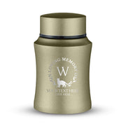 Custom Small Pet Urn for Small Cats - Laser Engraved - Fit up to 10lbs - Powder Coated Stainless Steel Urn