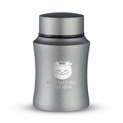 Custom Small Pet Urn for Small Cats - Laser Engraved - Fit up to 10lbs - Powder Coated Stainless Steel Urn