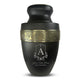 Elite Human Cremation Urn – 200 Cubic Inch – Aluminum with Gold Inlay | Headstone Memorial