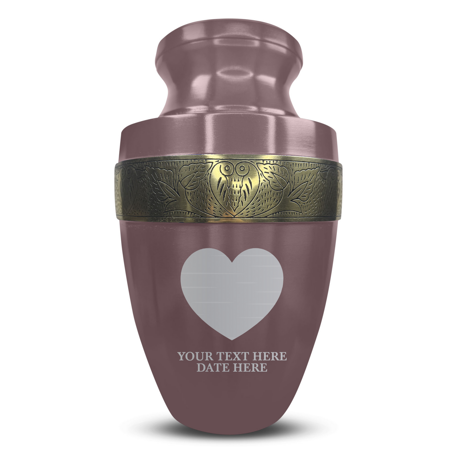 Personalized Adult Cremation Urn with Custom Engraved Name, Date and Heart 1 Design Metal Aluminum Vessel for Ashes and Remains | Elite Collection with Gold Inlay | 200 Cubic Inch | Black