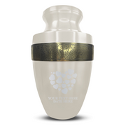 Custom Aluminum Human Urn - Memorial Design - Elite Collection with Gold Inlay - 200 Cubic Inch